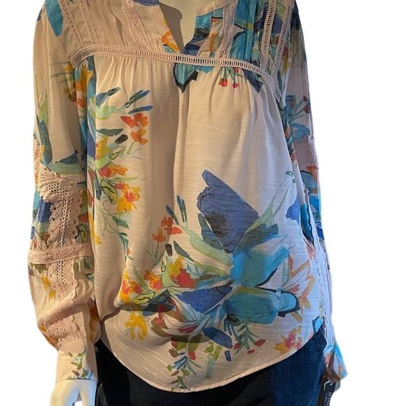 Zac & Rachel Floral Peasant Blouse -NWT - Picture 2 of 8